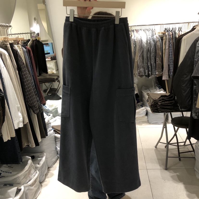 NAVY BURST東大門實拍26秋冬加絨工裝闊腿休閑褲口袋工裝加絨NAVY BURST休閑褲圖色2墨