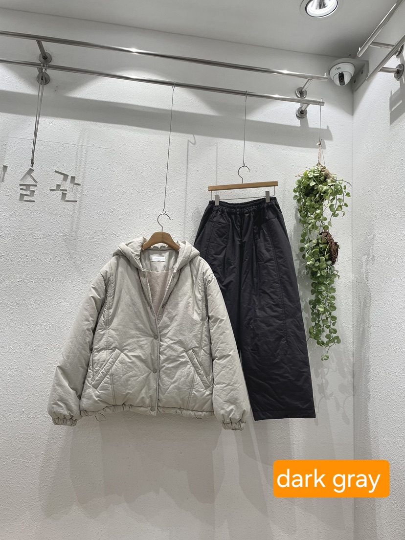 GALLERY韓國直郵26秋季夾棉闊腿休閑褲棉質寬松GALLERY休閑褲