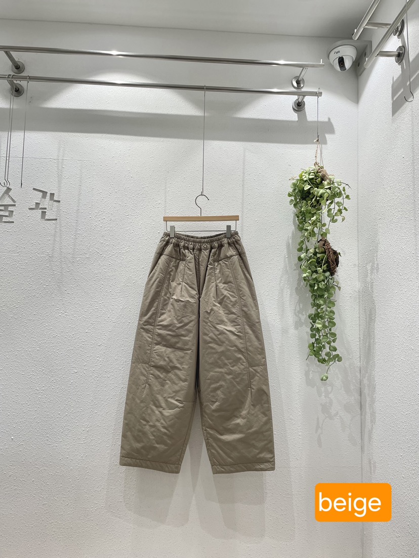 GALLERY韓國直郵26秋季夾棉闊腿休閑褲棉質寬松GALLERY休閑褲圖色1