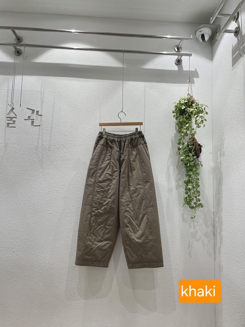 GALLERY韓國直郵26秋季夾棉闊腿休閑褲棉質寬松GALLERY休閑褲圖色2