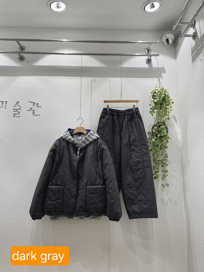 GALLERY韓國代購26秋冬圓領短款棉服單排扣棉質圓領GALLERY短款棉服