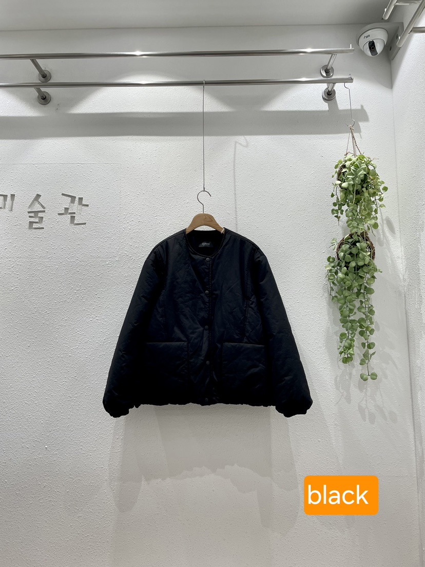 GALLERY韓國代購26秋冬圓領短款棉服單排扣棉質圓領GALLERY短款棉服圖色3