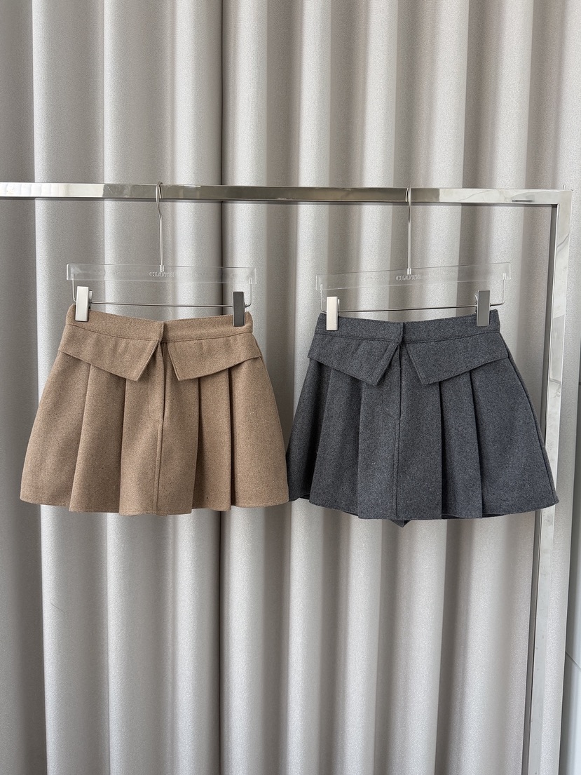 CLOTH韓國代購26秋季百褶裙褲 學院風短款百褶褶裥CLOTH裙褲