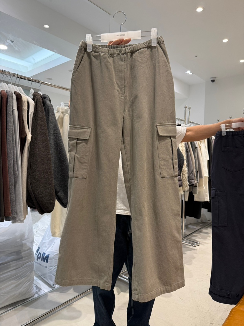 THE BRUNCH韓國直郵26秋季闊腿工裝休閑褲口袋工裝直筒THE BRUNCH休閑褲圖色1