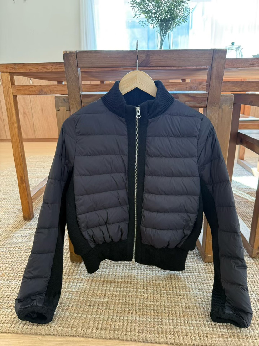 TUG東大門實拍26秋季短款拼接鵝絨羽絨服短款羽絨服立領填充絎TUG短款羽絨服圖色2黑
