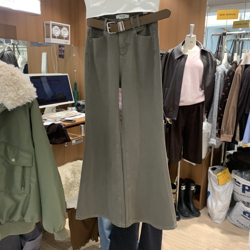 FLat OGI東大門直郵26秋季闊腿牛仔配腰帶休閑褲包含腰帶系腰FLat OGI休閑褲圖色2