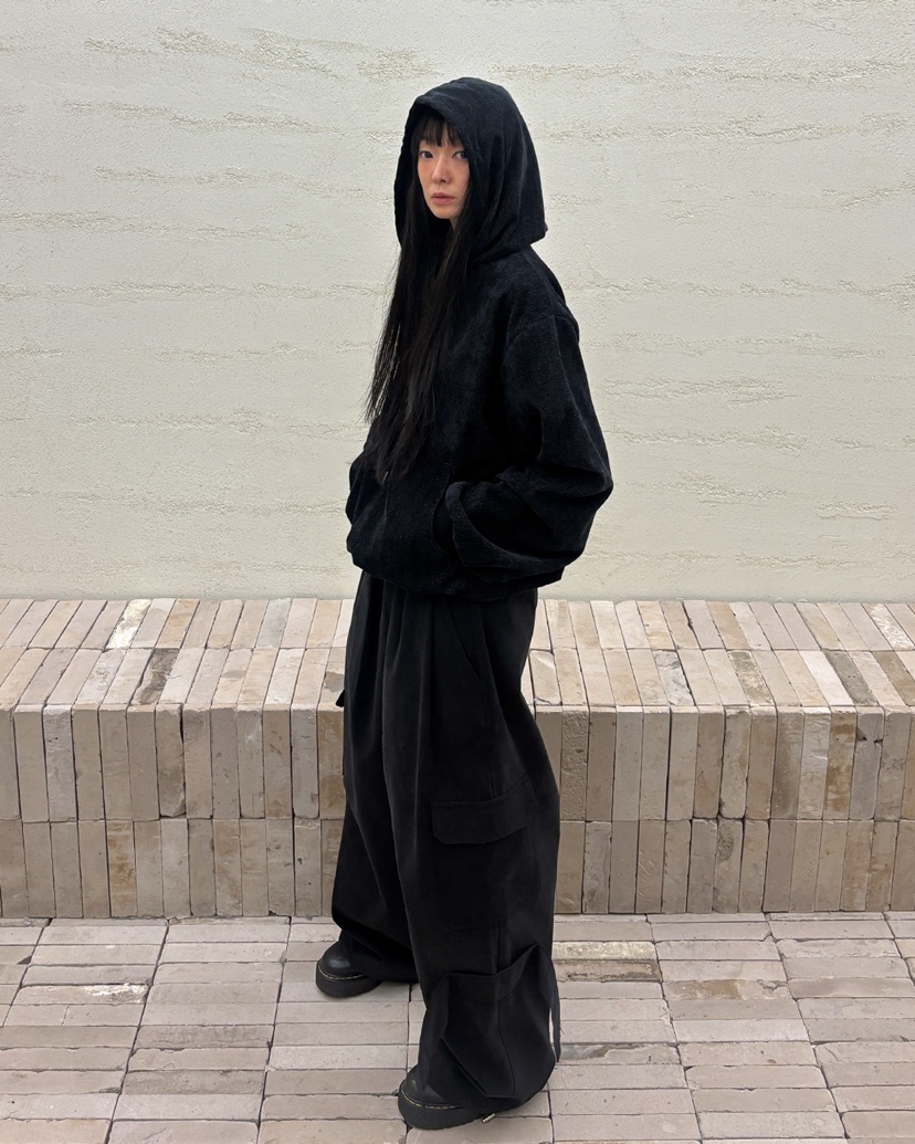 NO ANSWER韓國直郵26秋冬工裝闊腿休閑褲口袋NO ANSWER休閑褲