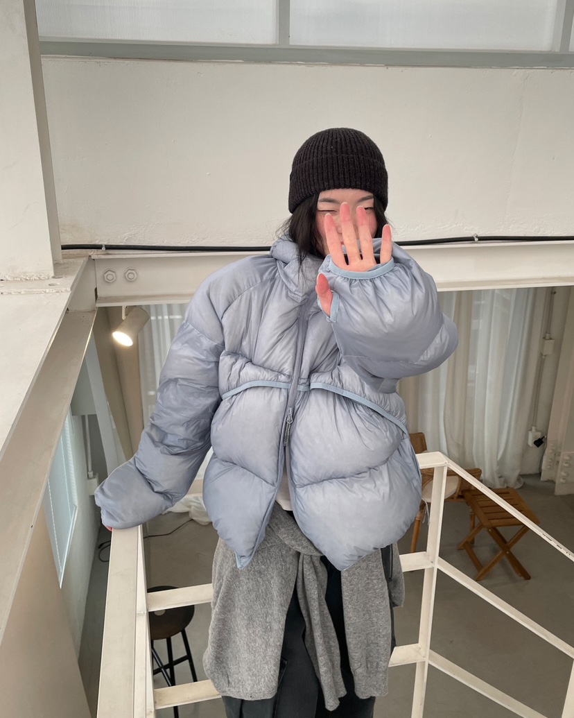 D2/A2韓國直郵26秋冬短款連帽輕量羽絨服短款羽絨服插肩袖短款D2/A2短款羽絨服圖色2