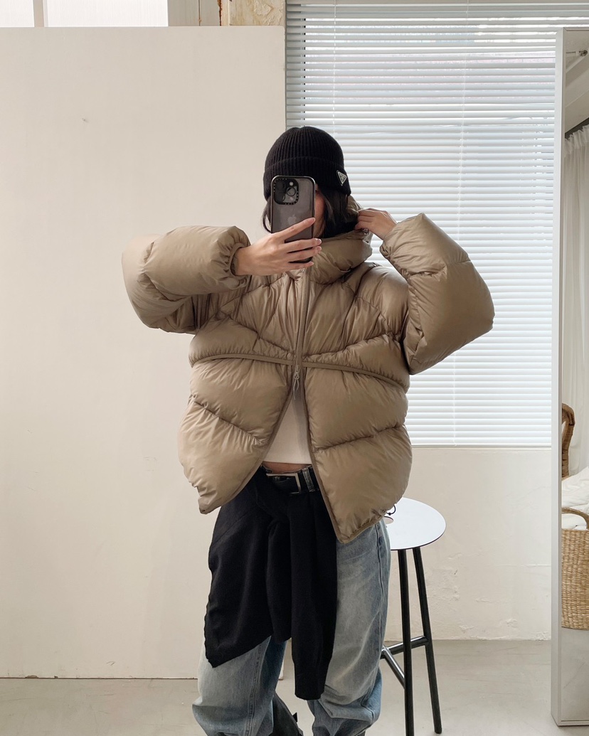 D2/A2韓國直郵26秋冬短款連帽輕量羽絨服短款羽絨服插肩袖短款D2/A2短款羽絨服圖色3
