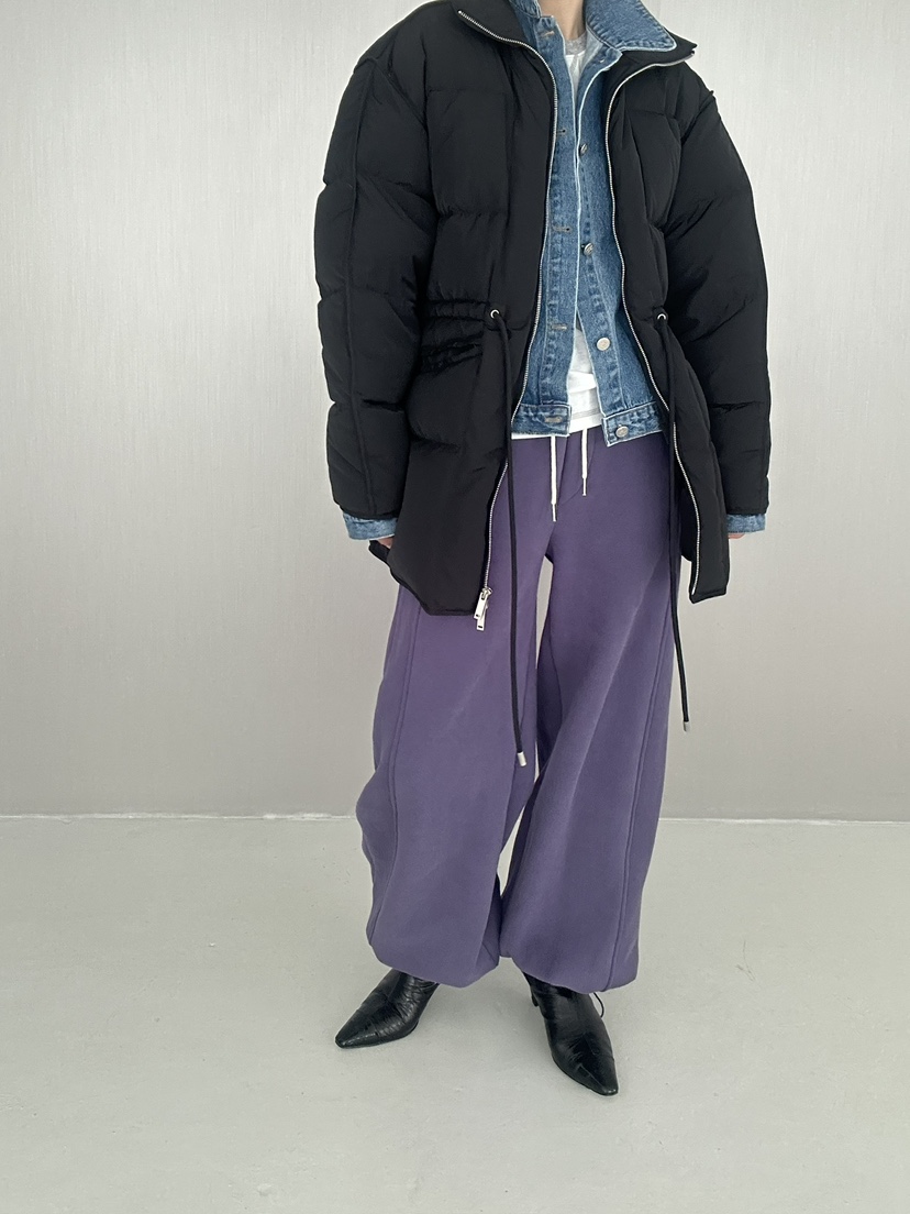 EDITION-P韓國代購26秋季立領抽繩棉服長款棉服可調節口袋立領EDITION-P長款棉服