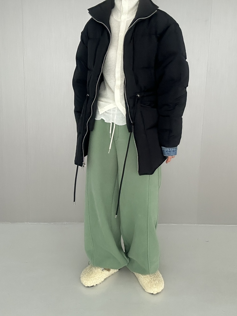 EDITION-P韓國代購26秋季立領抽繩棉服長款棉服可調節口袋立領EDITION-P長款棉服