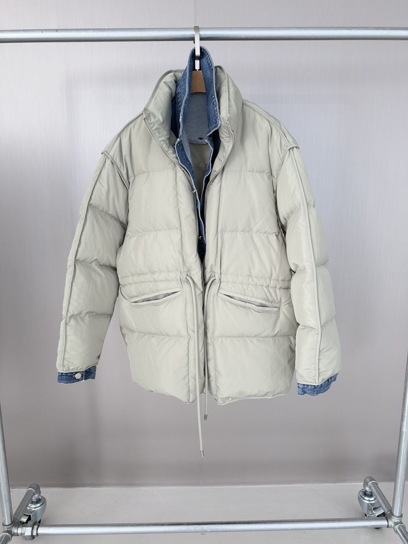 EDITION-P韓國代購26秋季立領抽繩棉服長款棉服可調節口袋立領EDITION-P長款棉服圖色1