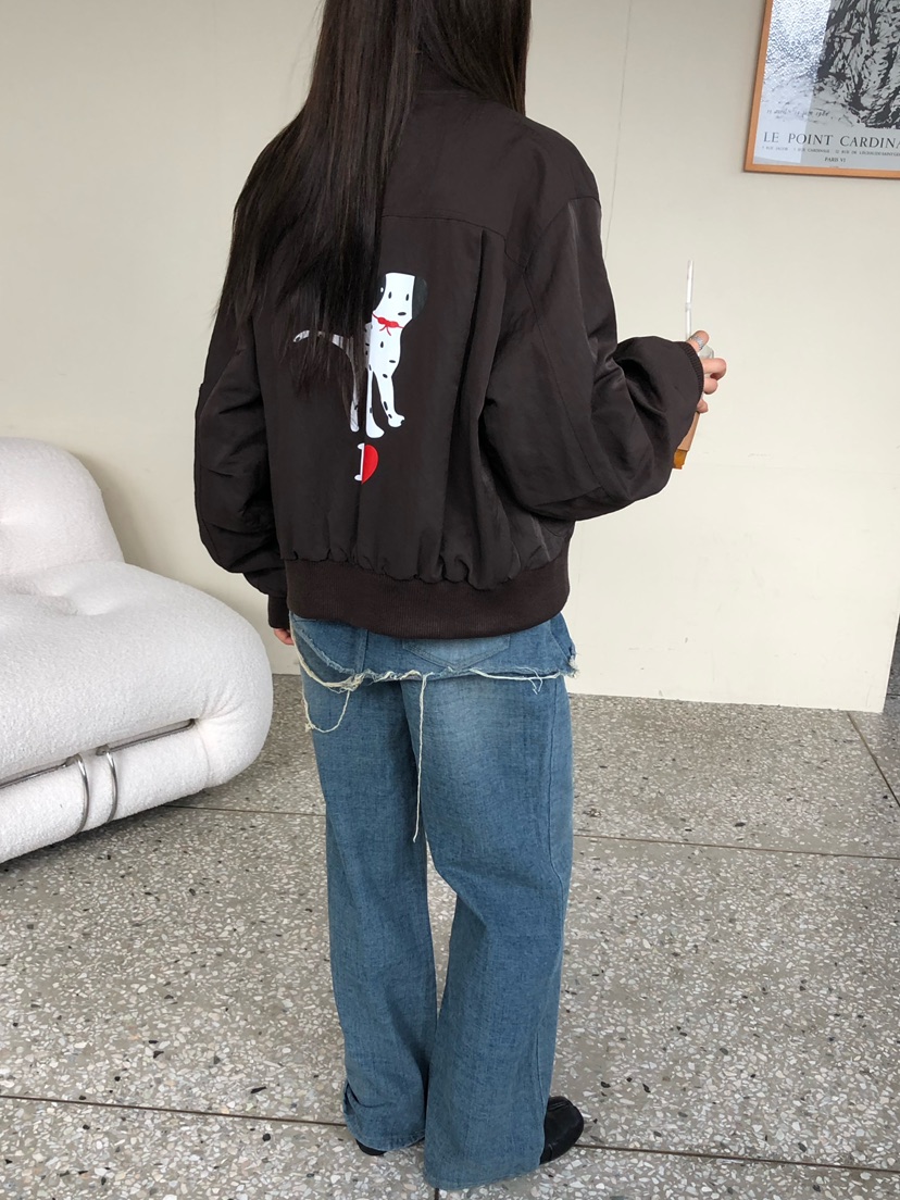 ONDO-P韓國代購26秋季加絨毛邊牛仔裙褲直筒高腰ONDO-P裙褲