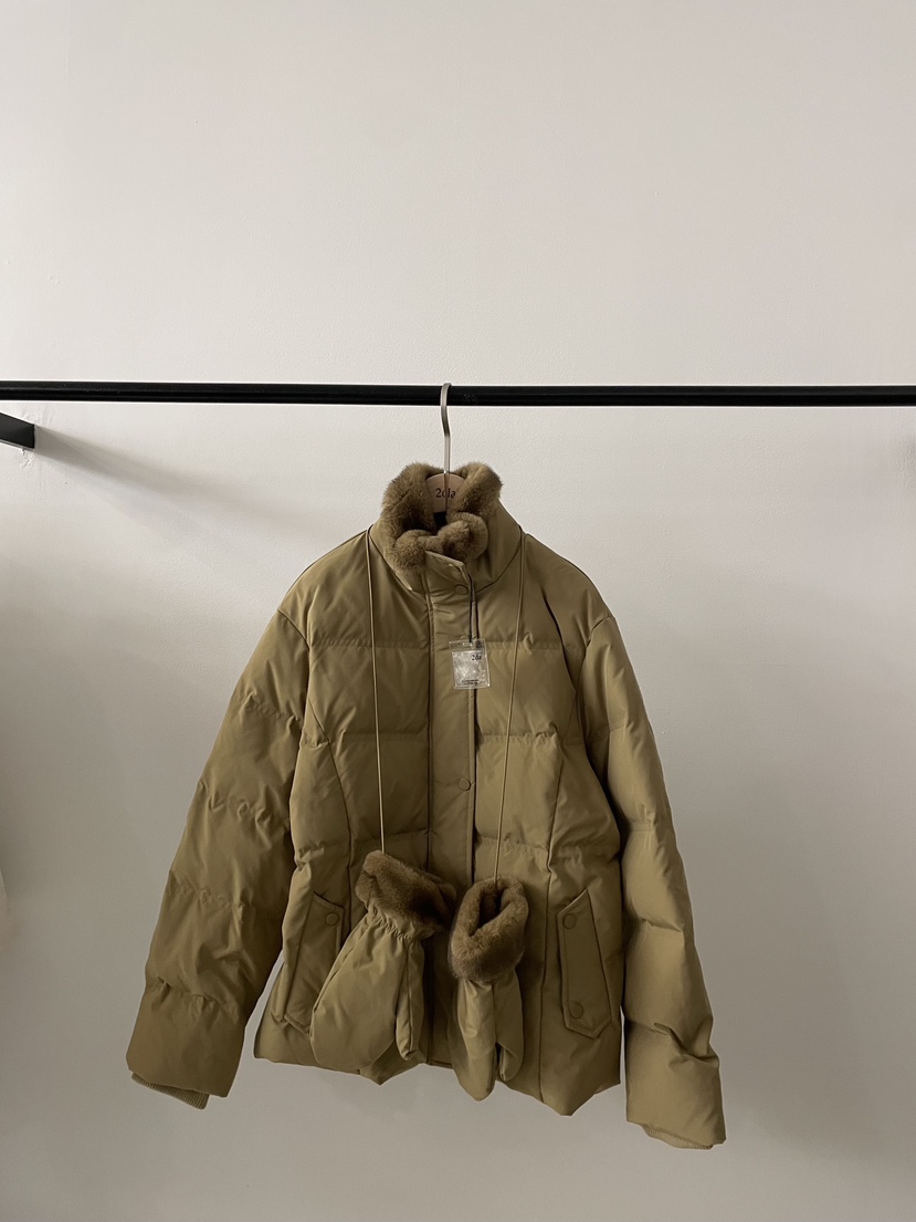 2DA/DARIMI-P韓國代購26秋冬短款收腰羽絨服帶同材鴨絨含手套2DA/DARIMI-P短款羽絨服圖色2