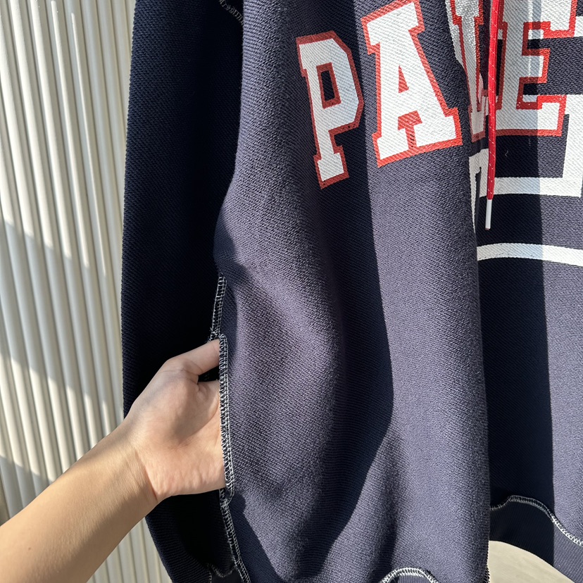 SEOUL PALETTE-Q東大門實拍26秋季oversize毛邊連帽衛衣字母撞SEOUL PALETTE-Q衛衣