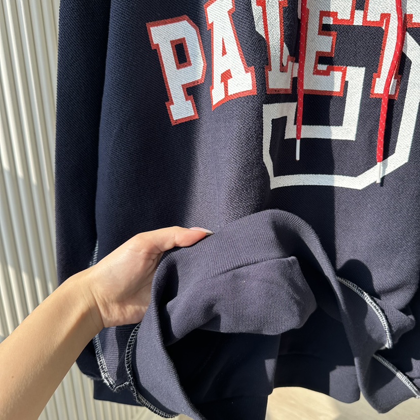 SEOUL PALETTE-Q東大門實拍26秋季oversize毛邊連帽衛衣字母撞SEOUL PALETTE-Q衛衣