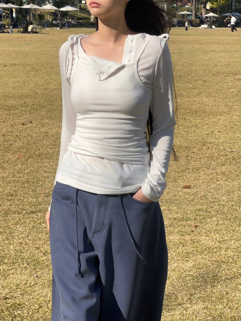 ANOTHER AVENUE東大門代購26秋季系帶針織吊帶背心系帶修身ANOTHER AVENUE吊帶/背心