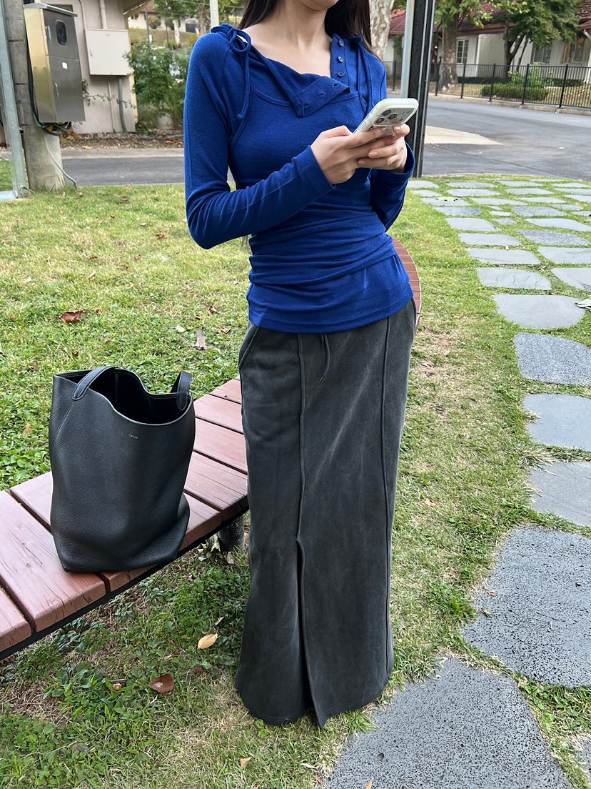 ANOTHER AVENUE韓國直郵26秋季亨利領長袖T恤插肩袖圓領紐扣ANOTHER AVENUE長袖T恤