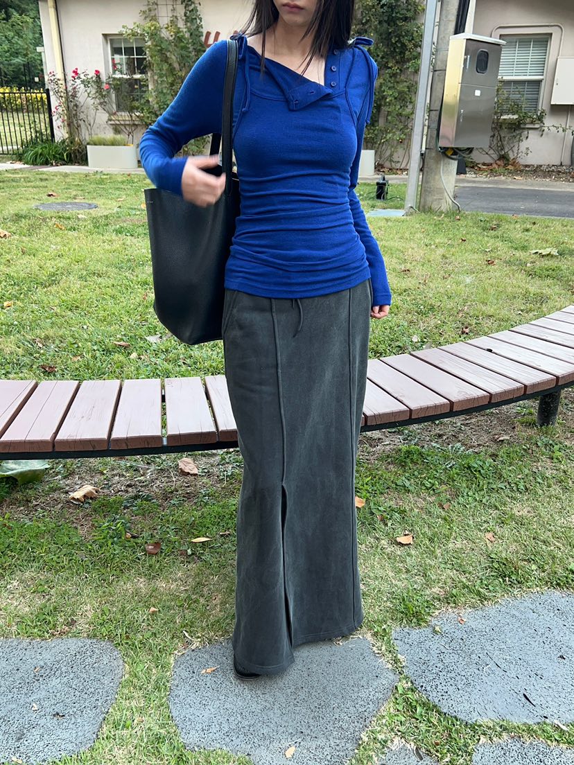 ANOTHER AVENUE韓國直郵26秋季亨利領長袖T恤插肩袖圓領紐扣ANOTHER AVENUE長袖T恤
