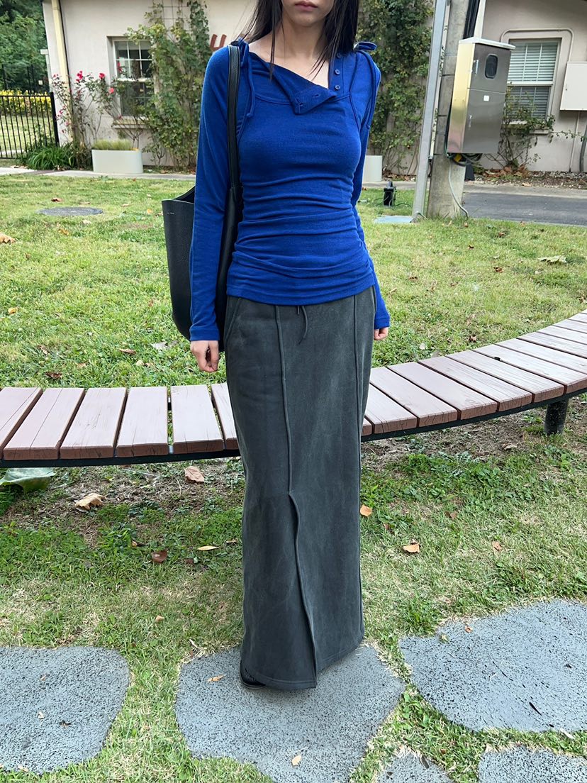 ANOTHER AVENUE韓國直郵26秋季亨利領長袖T恤插肩袖圓領紐扣ANOTHER AVENUE長袖T恤