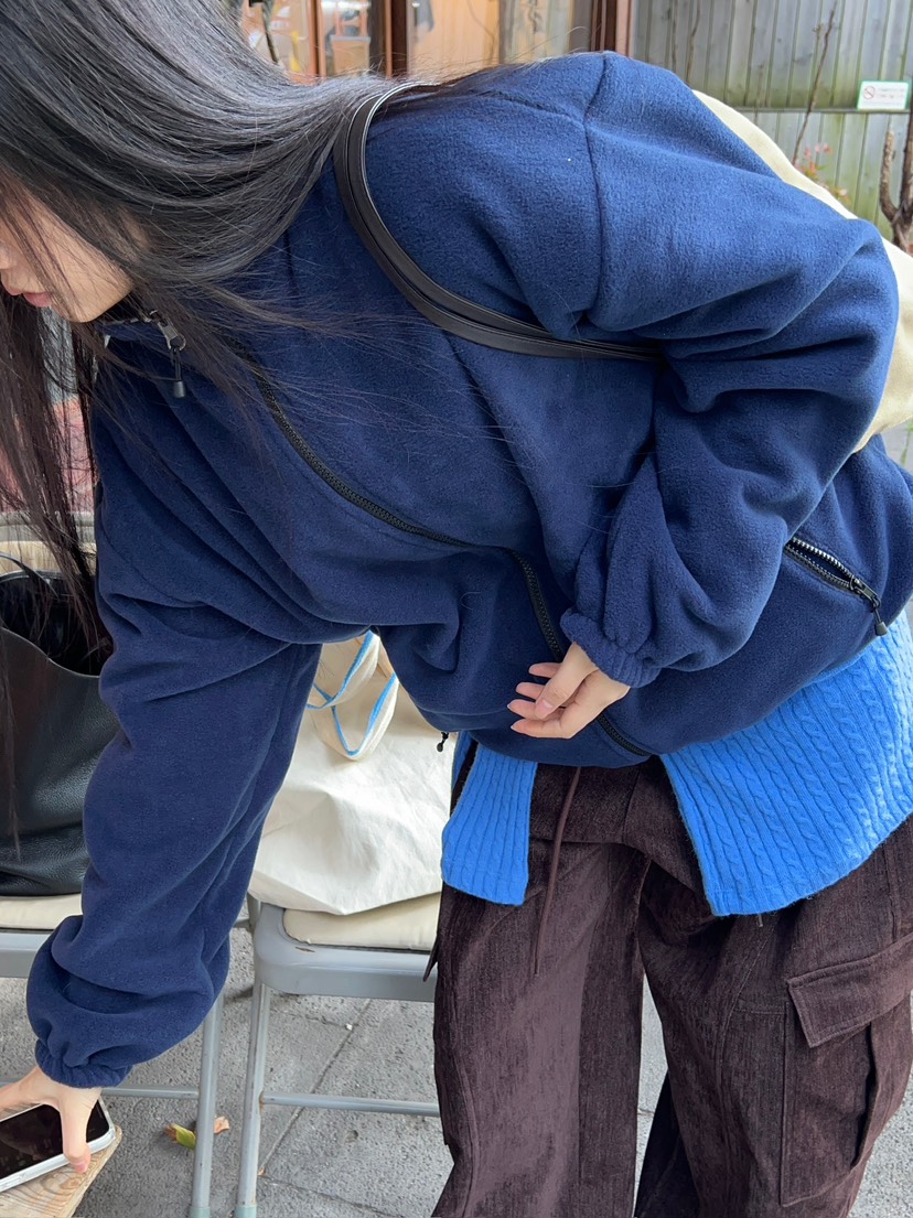 ANOTHER AVENUE韓國直郵26秋季抽繩搖粒絨夾克雙面抓絨可調節ANOTHER AVENUE夾克