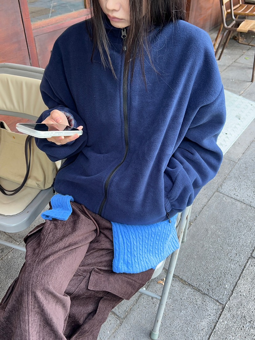 ANOTHER AVENUE韓國直郵26秋季抽繩搖粒絨夾克雙面抓絨可調節ANOTHER AVENUE夾克