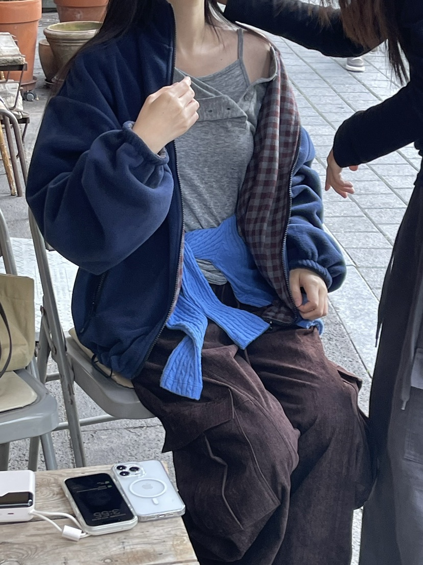 ANOTHER AVENUE韓國直郵26秋季抽繩搖粒絨夾克雙面抓絨可調節ANOTHER AVENUE夾克