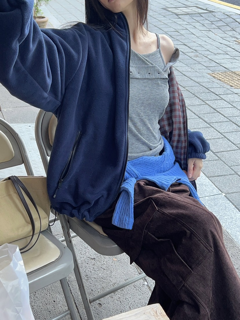ANOTHER AVENUE韓國直郵26秋季抽繩搖粒絨夾克雙面抓絨可調節ANOTHER AVENUE夾克