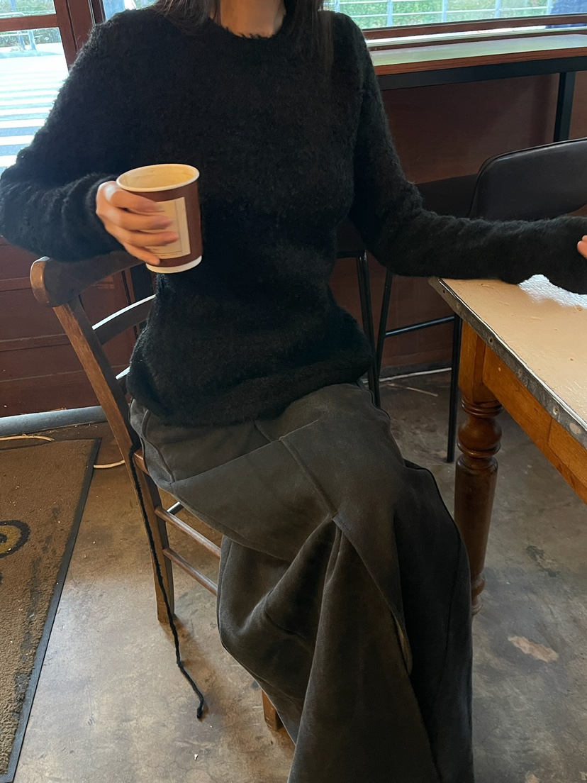 ANOTHER AVENUE韓國代購26秋季抽繩下擺圓領針織衫可調節抽繩ANOTHER AVENUE針織衫