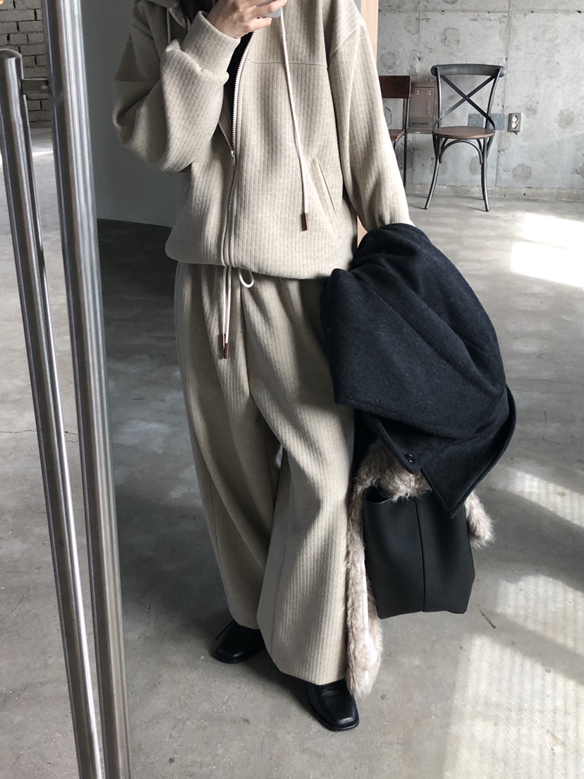 MURMUR東大門代購26秋冬肌理感連帽拉鏈衛衣拉鏈開合連帽衫口MURMUR衛衣