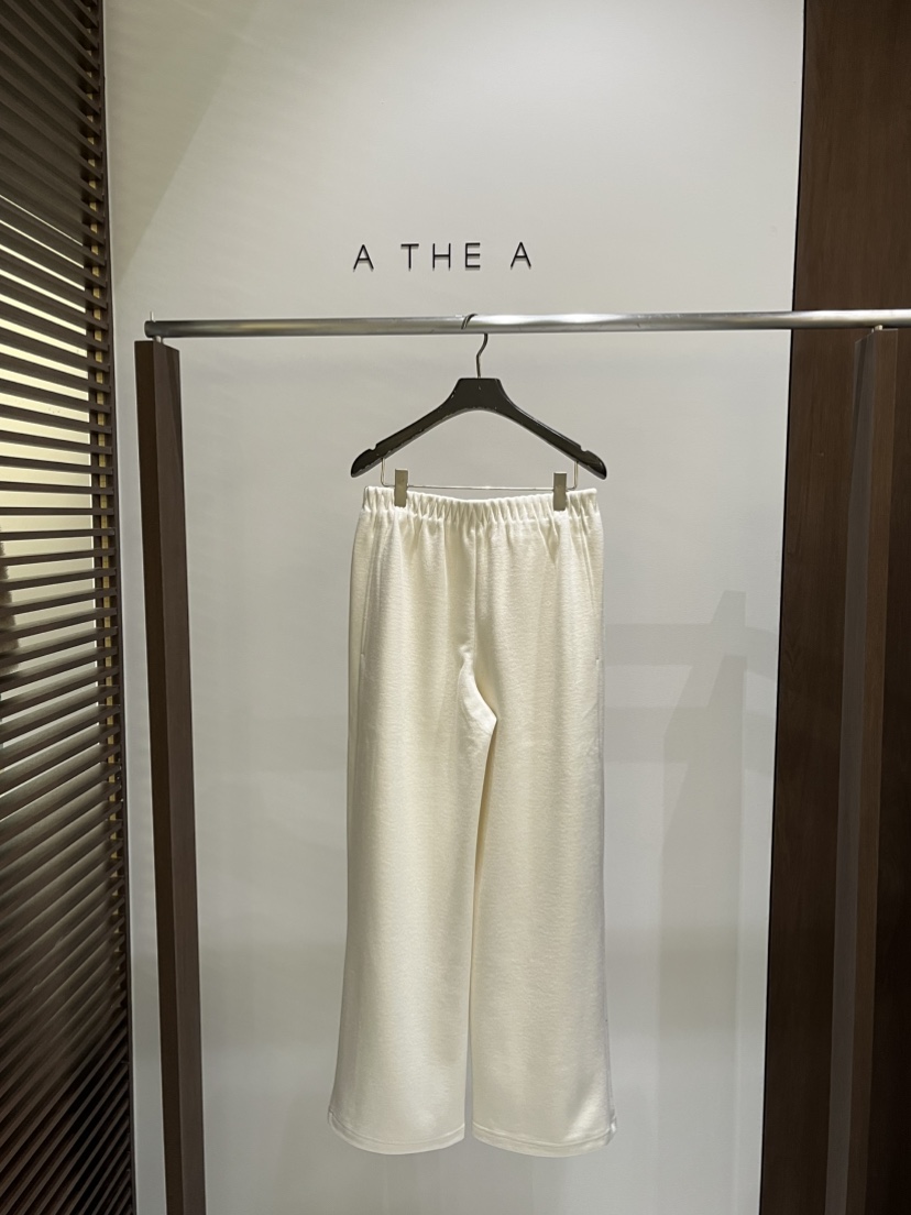 ATHEA韓國代購26秋季垂墜感高腰闊腿休閑褲直筒垂墜高腰寬松ATHEA休閑褲
