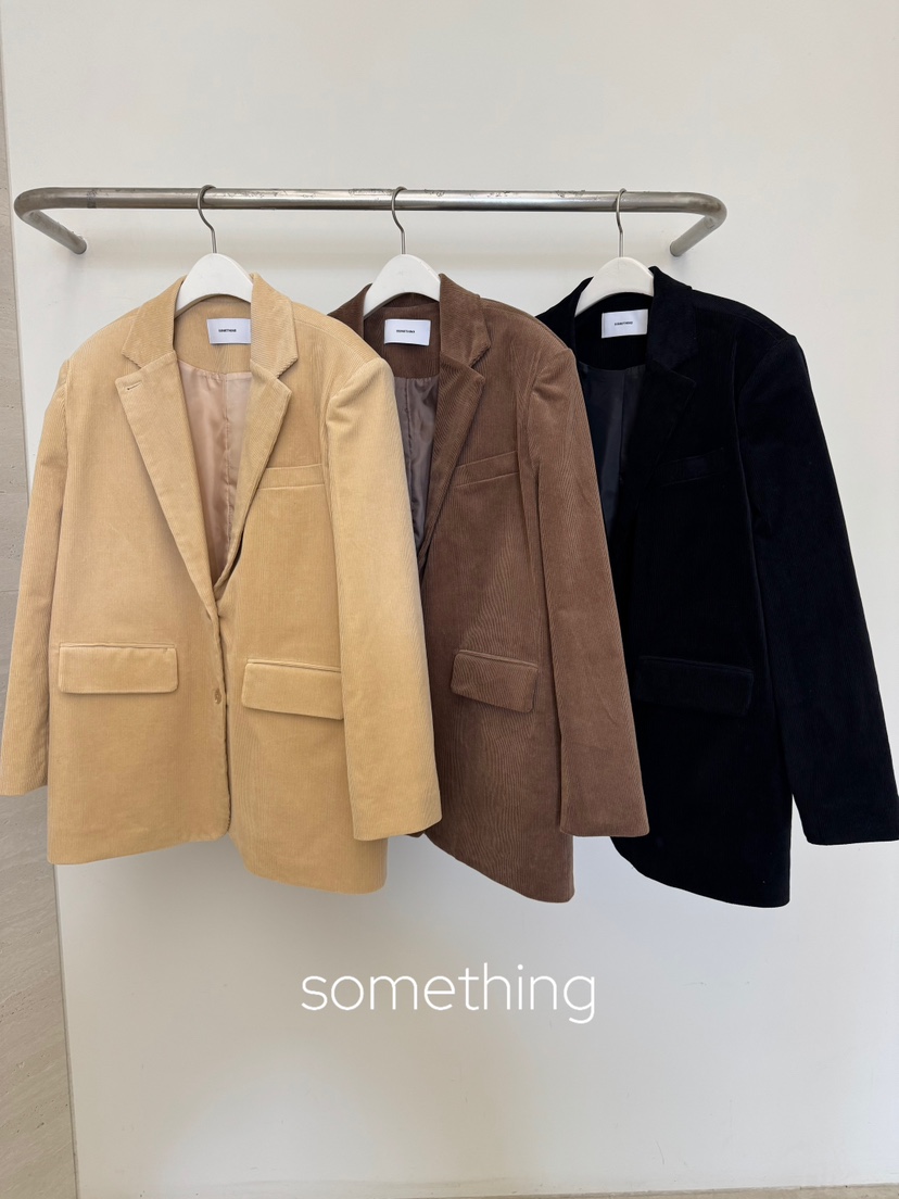 SOMETHING-L/FANCY東大門直郵26秋冬燈芯絨西裝外套夾克寬松SOMETHING-L/FANCY夾克
