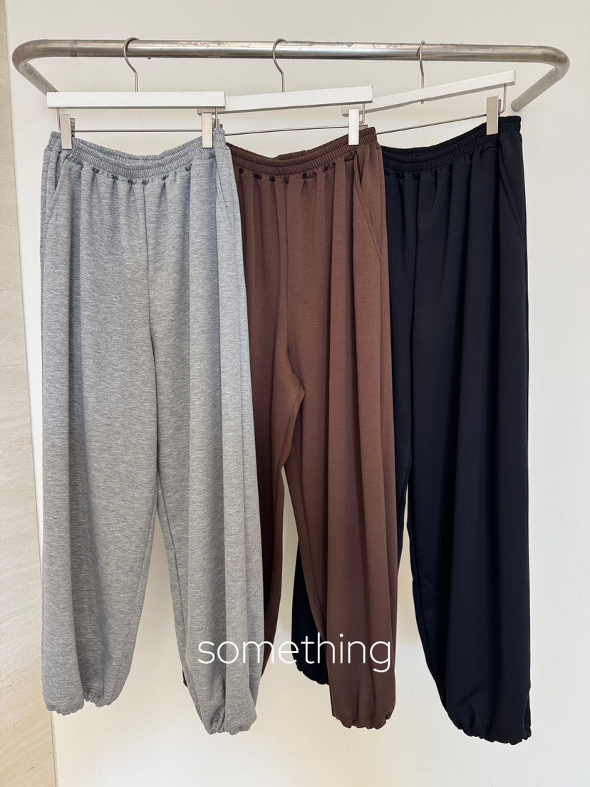 SOMETHING-L/FANCY東大門直郵26秋季束腳休閑鹽色褲休閑褲寬松SOMETHING-L/FANCY休閑褲