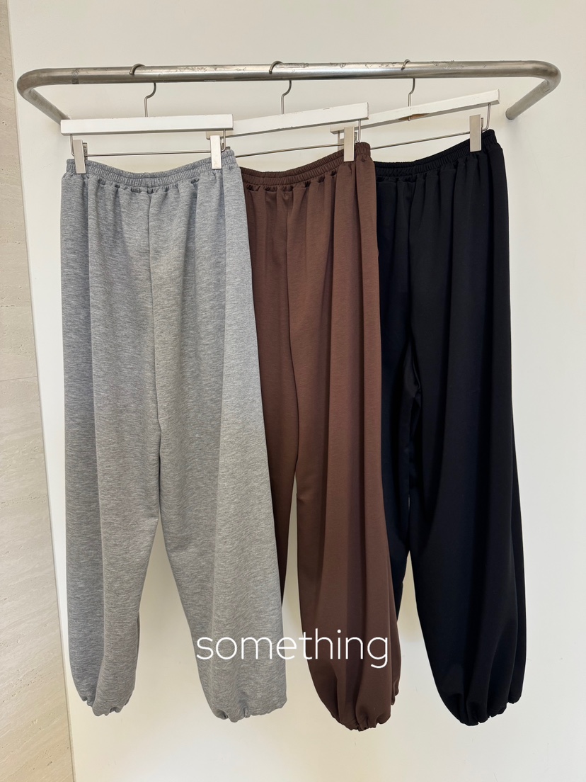 SOMETHING-L/FANCY東大門直郵26秋季束腳休閑鹽色褲休閑褲寬松SOMETHING-L/FANCY休閑褲