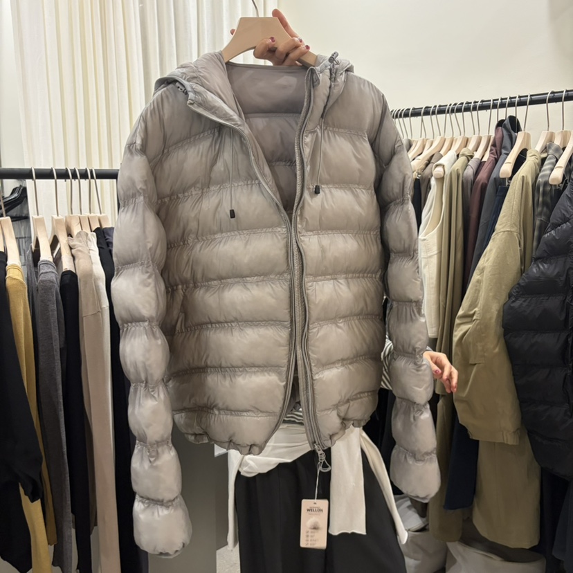 COMETE韓國直郵26秋冬短款連帽絎縫棉服短款棉服羽絨服口袋棉COMETE短款棉服圖色2