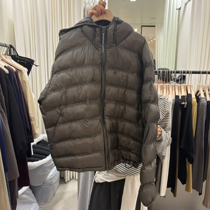 COMETE韓國直郵26秋冬短款連帽絎縫棉服短款棉服羽絨服口袋棉COMETE短款棉服圖色4卡其