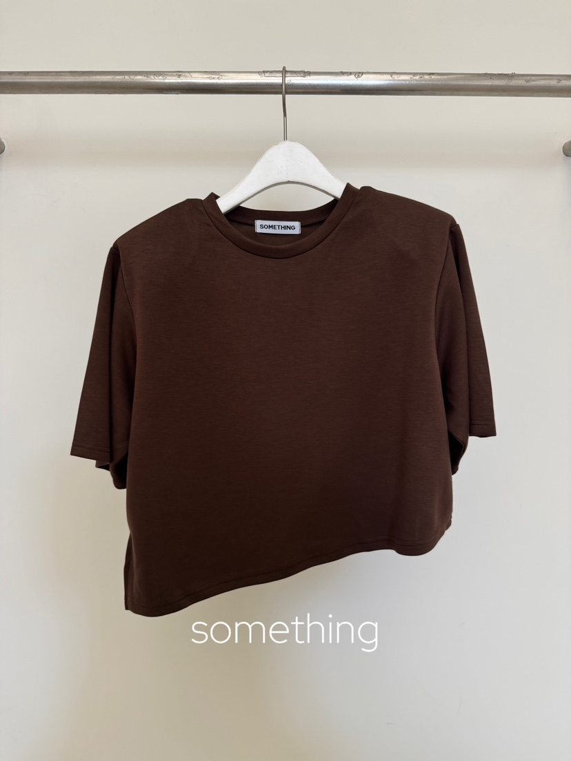SOMETHING-L/FANCY韓國直郵26秋季短款圓領中袖T恤短款圓領SOMETHING-L/FANCYT恤圖色3