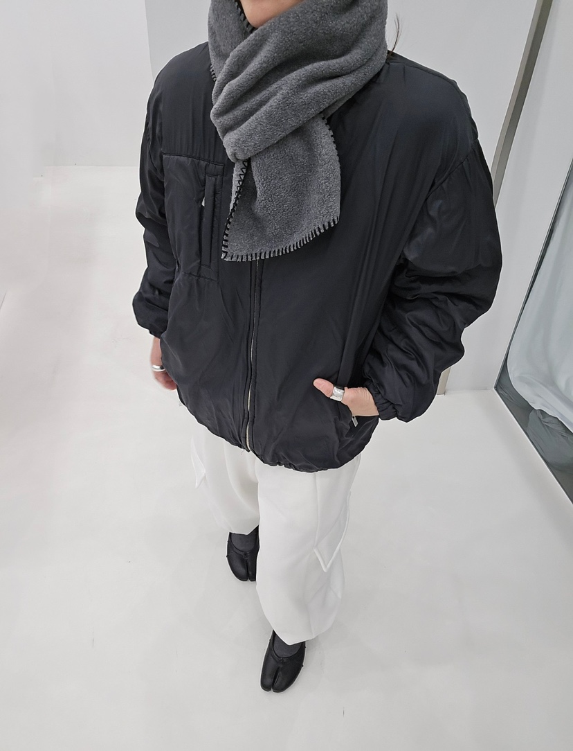 J_SHOP東大門直郵26秋冬抓絨鎖邊圍巾披肩羊毛圍巾黑色J_SHOP圍巾/披肩