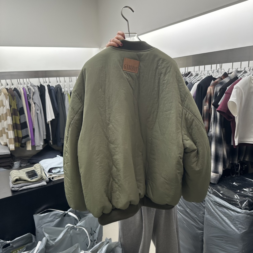 GABIZON東大門直郵26秋季短款兩面穿飛行棉服 街頭風短款棉服棉服兩面穿GABIZON短款棉服