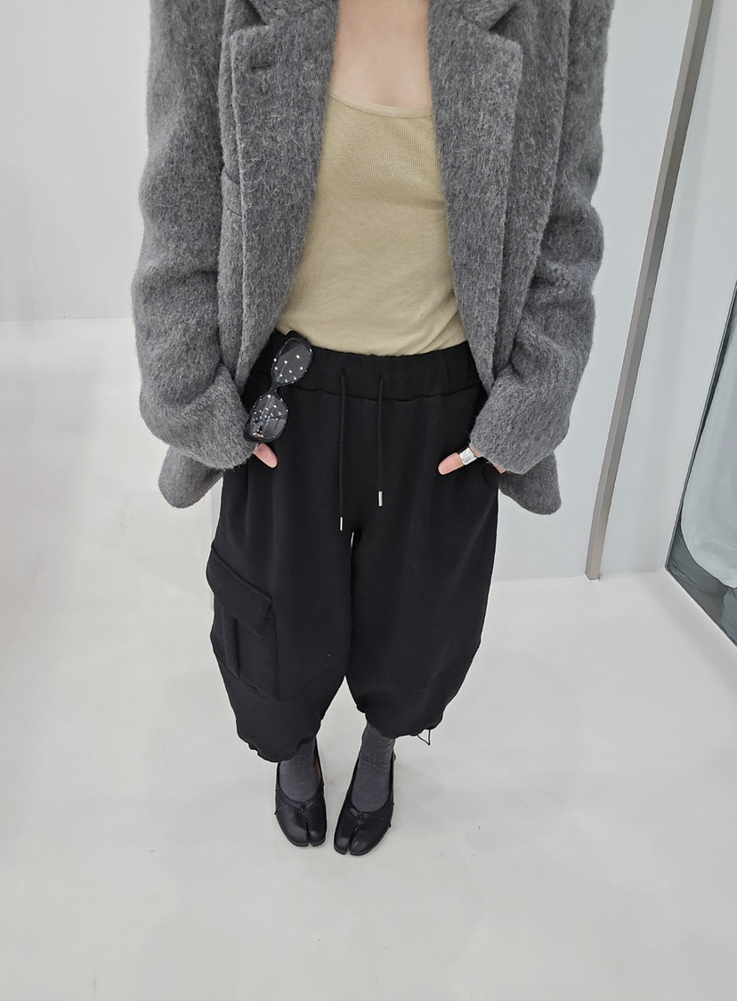 J_SHOP韓國直郵26秋冬寬松燈籠工裝休閑褲可調節抽繩寬松燈籠J_SHOP休閑褲