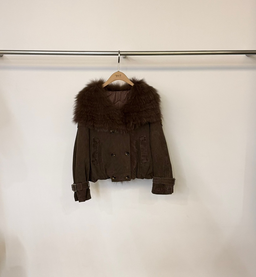 TEWNTY FOUR SEVEN24-7東大門實拍26秋冬短款毛領羽絨服短款羽TEWNTY FOUR SEVEN24-7短款羽絨服圖色2