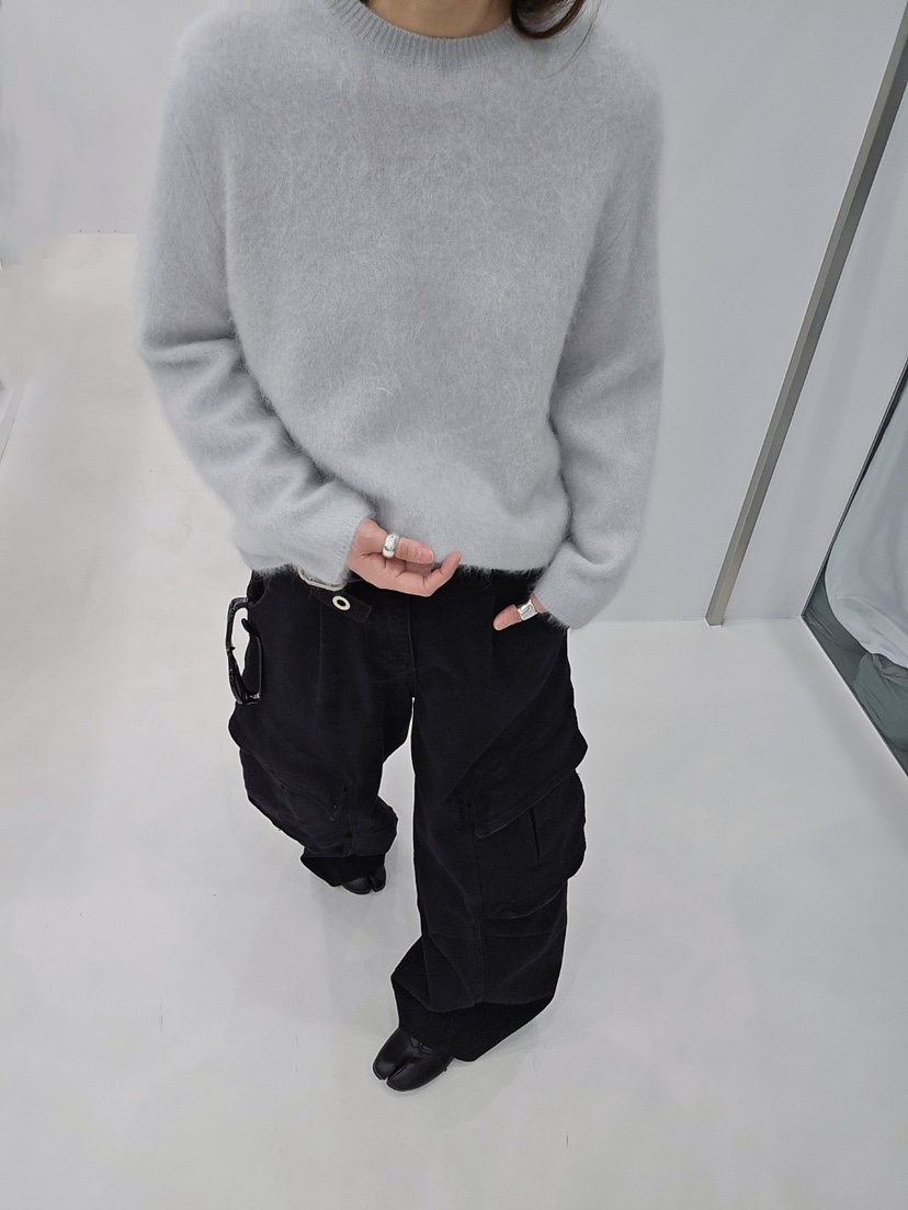 J_SHOP韓國代購26秋冬工裝闊腿休閑褲工裝褲褶裥寬松J_SHOP休閑褲