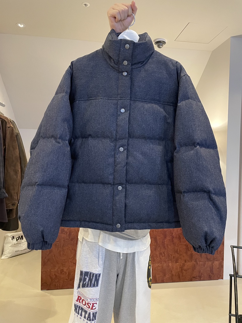 OBJET/LOVEUSU韓國代購26秋季立領短款羽絨短款羽絨服人字紋立OBJET/LOVEUSU短款羽絨服圖色3