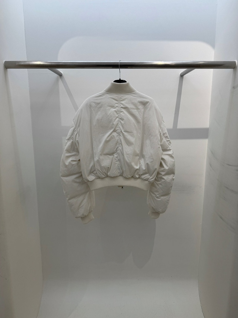 EDIT韓國代購26秋季棒球領短款鵝絨羽絨服短款羽絨服短款落肩EDIT短款羽絨服
