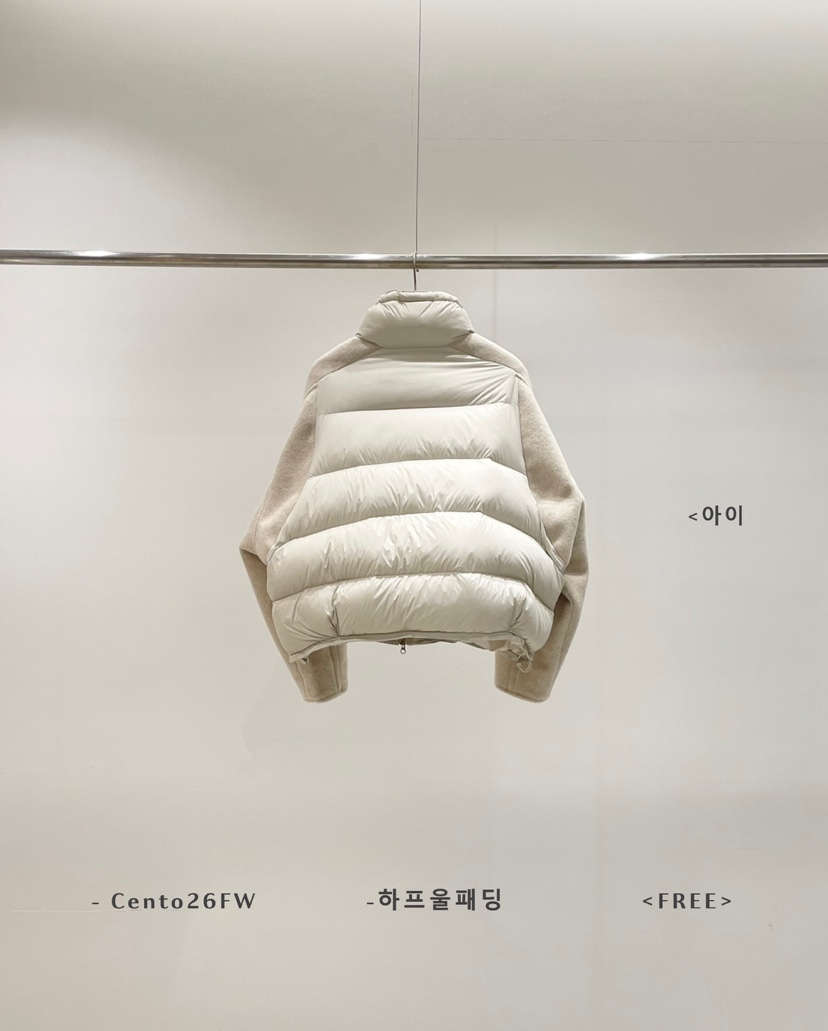 CENTO東大門實拍26秋季拼接立領短款羽絨外套短款羽絨服立領羽CENTO短款羽絨服