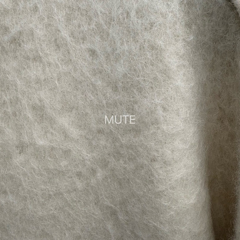 MUTE韓國直郵26秋季立領燈籠袖毛呢夾克立領抽繩燈籠MUTE夾克