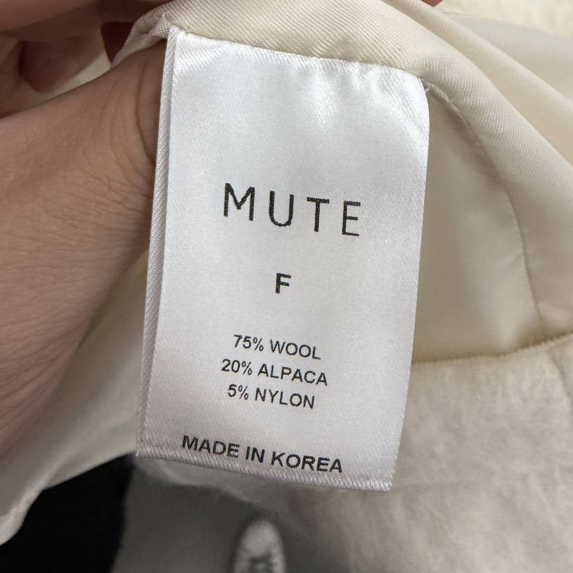 MUTE韓國直郵26秋季立領燈籠袖毛呢夾克立領抽繩燈籠MUTE夾克