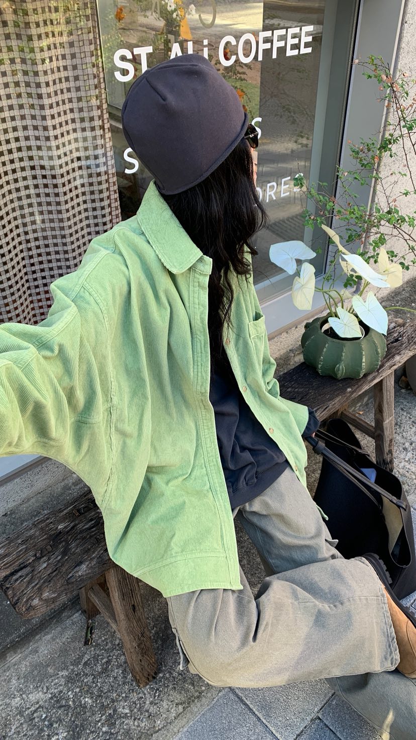 OVER RICH東大門實拍女裝新品熱賣時尚襯衫蕾絲衫燈芯絨OVER RICH襯衫/蕾絲衫