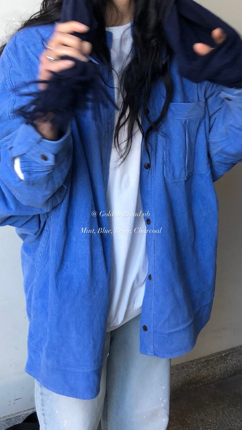 OVER RICH東大門實拍女裝新品熱賣時尚襯衫蕾絲衫燈芯絨OVER RICH襯衫/蕾絲衫