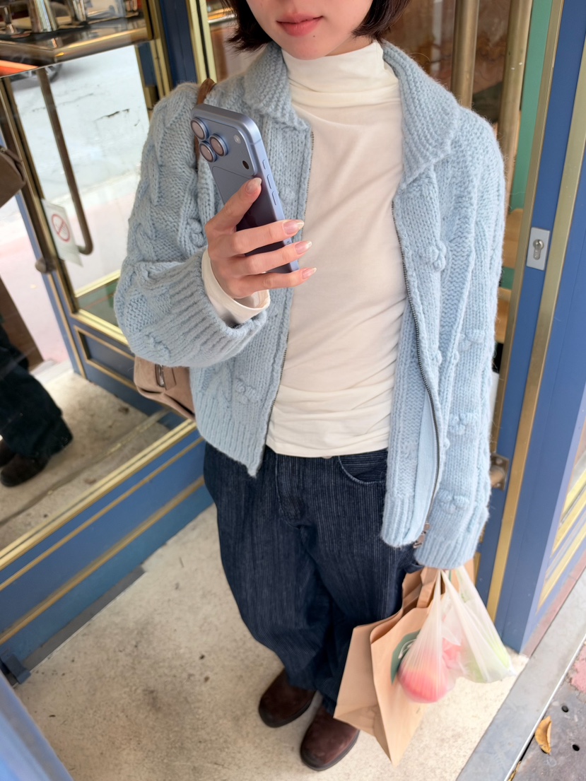 ERUME東大門代購26秋冬高腰豎紋闊腿牛仔褲高腰ERUME牛仔褲